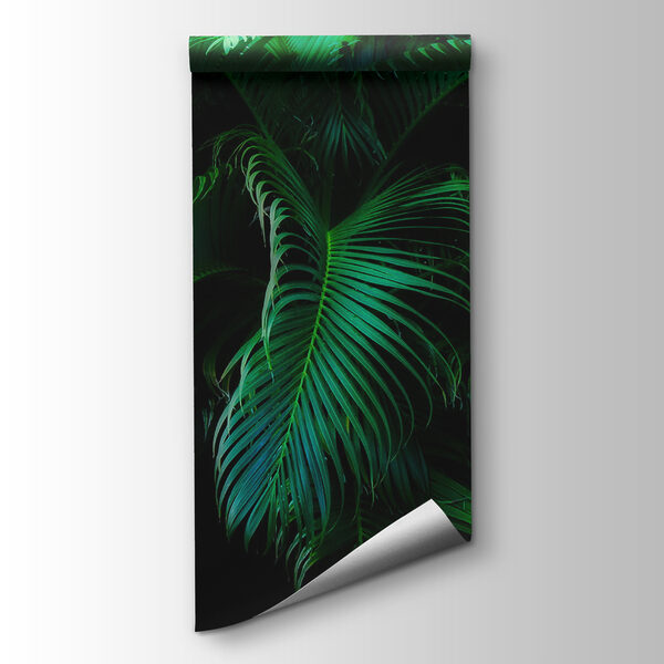 Lush greenery in tranquil darkness