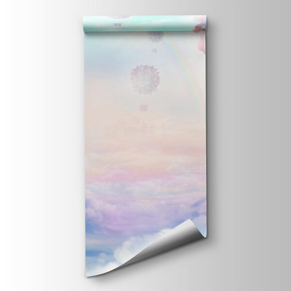 Group of balloons and butterflies in the sky Group of balloons and butterflies in the sky