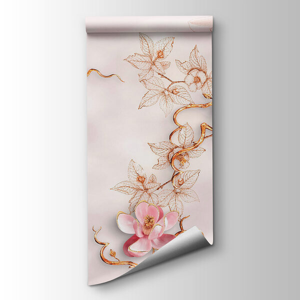 Pink flowers on a white background