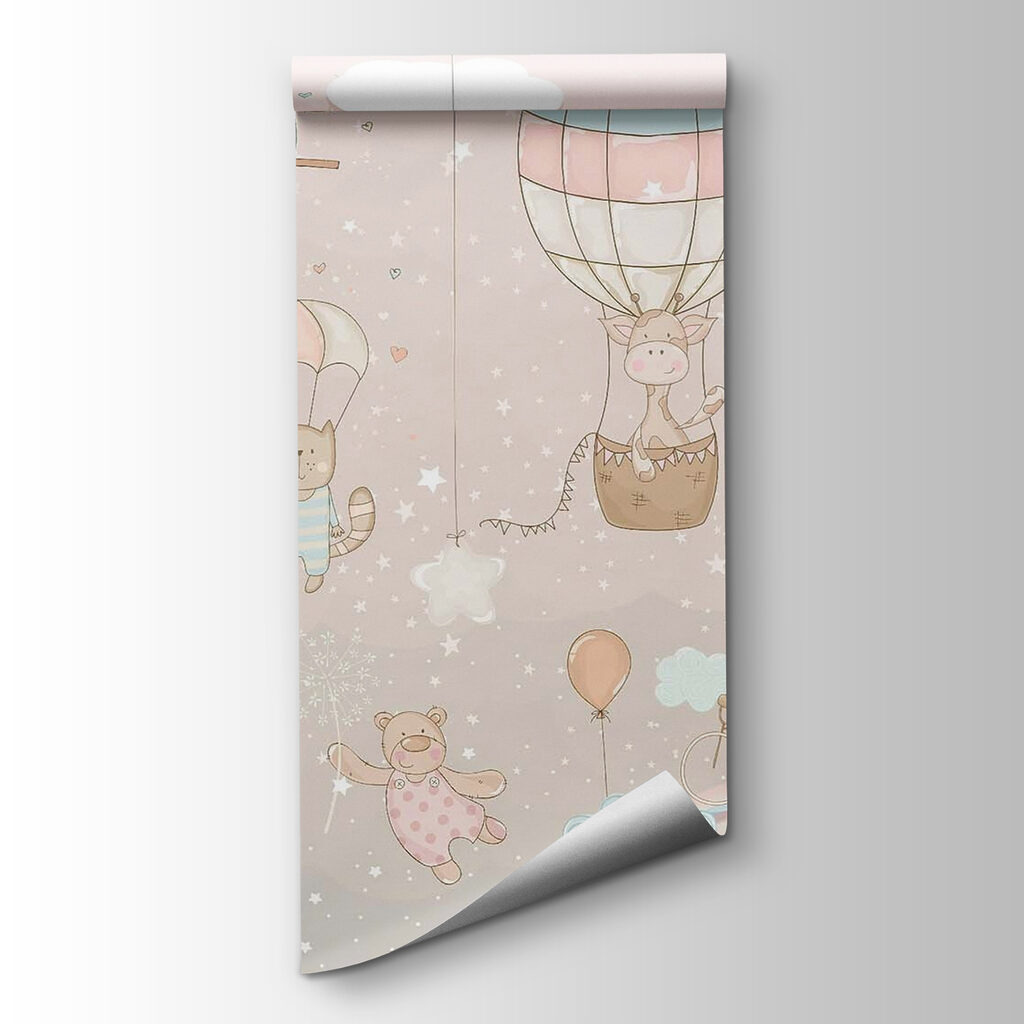 Wall mural of animals and balloons Wall mural of animals and balloons