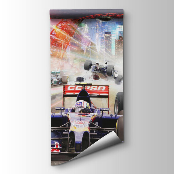 Race car racing on a track Race car racing on a track