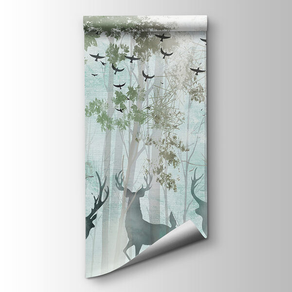 Group of deer in a forest Group of deer in a forest