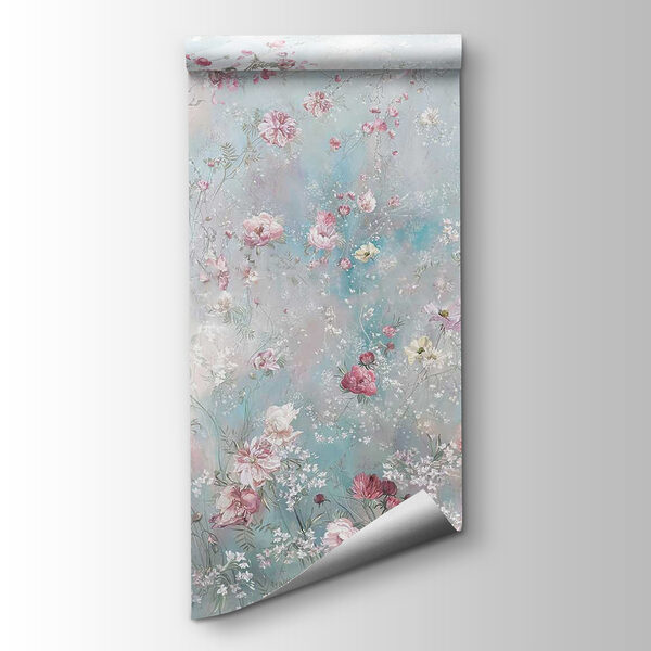 Painting of flowers on a wall
