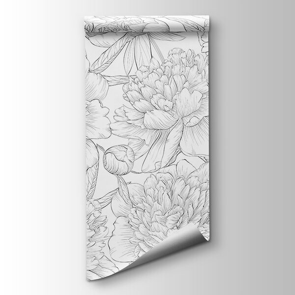 Pattern of flowers and leaves