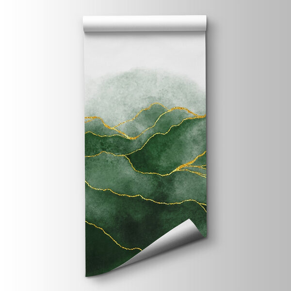 Soft green hues and delicate lines