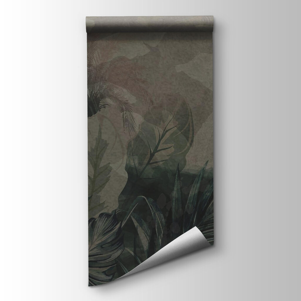 Group of leaves on a grey background Group of leaves on a grey background