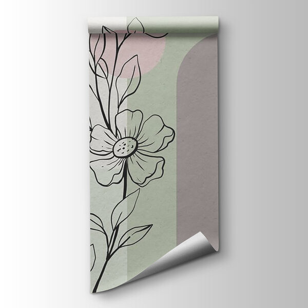 Drawing of a flower and leaves