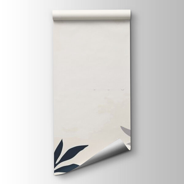 White background with black and white flowers and leaves White background with black and white flowers and leaves