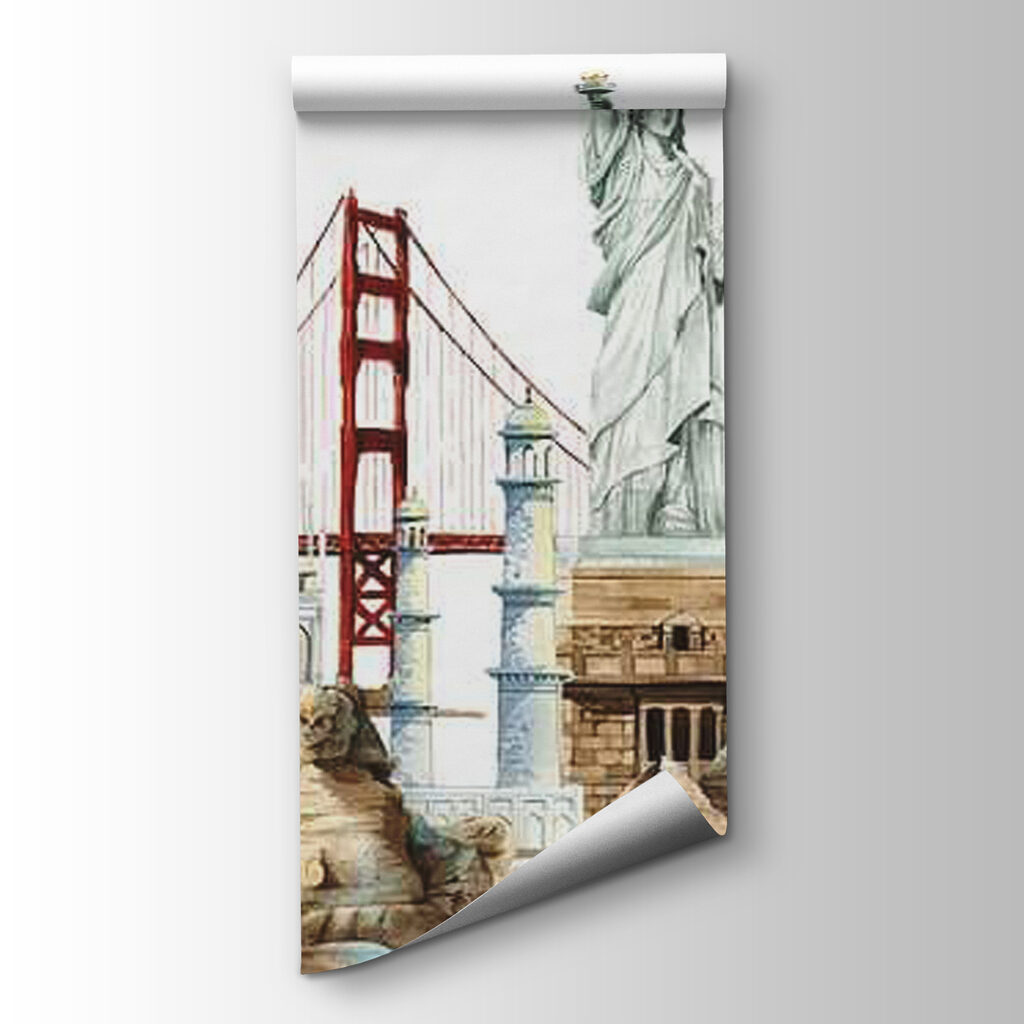 Watercolor of a famous landmark