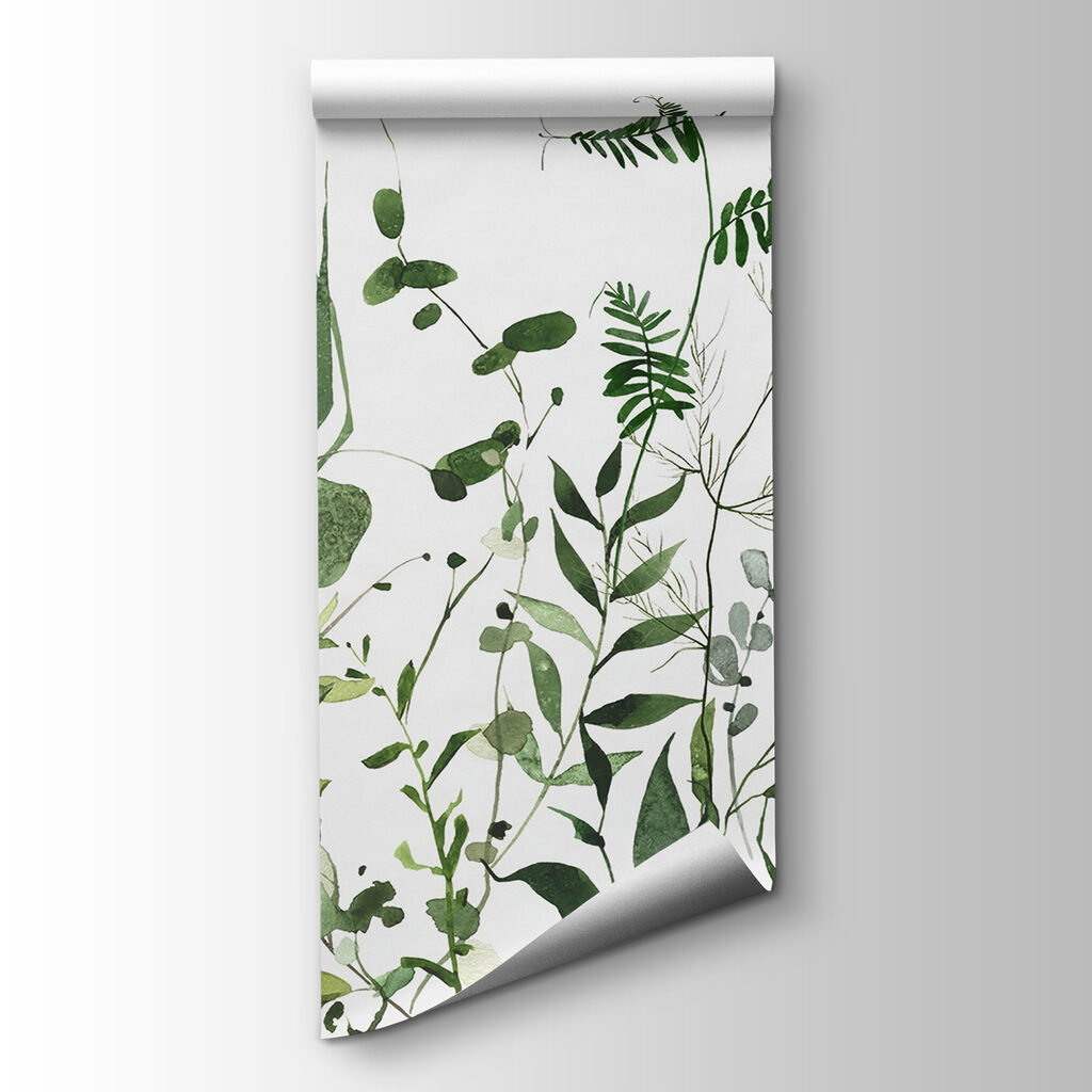 Lush greenery on a white background Lush greenery on a white background