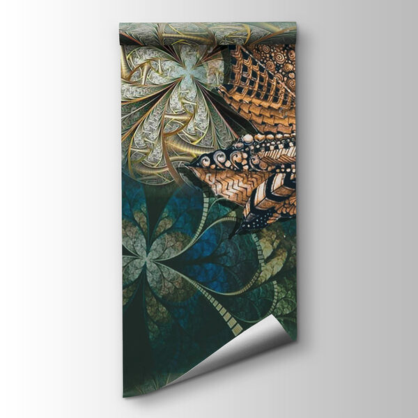 Leaf on a colorful background