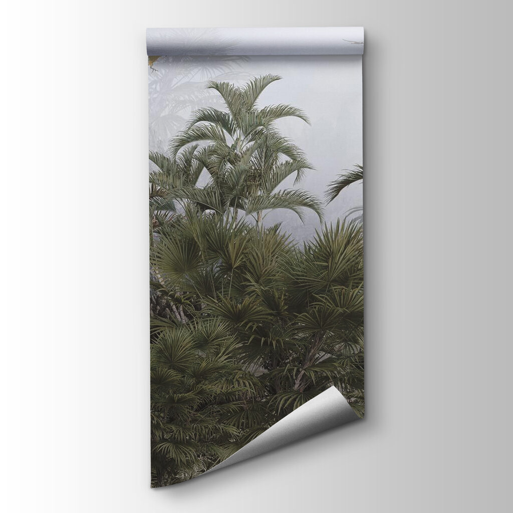 Bird flying over a tropical forest Bird flying over a tropical forest