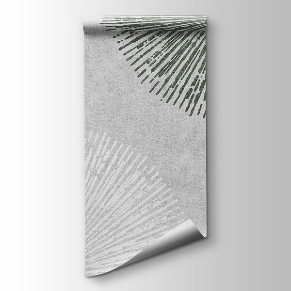 White and green circular design White and green circular design