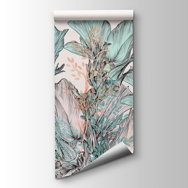 Delicate botanical dreamscape in hues