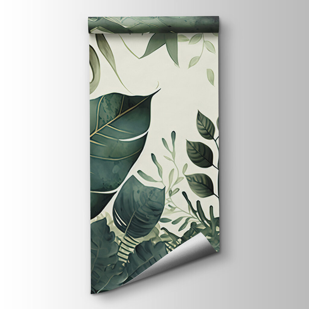 Lush green leaves in vibrant tones Lush green leaves in vibrant tones