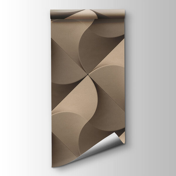 Wall with a pattern of circles and squares Wall with a pattern of circles and squares