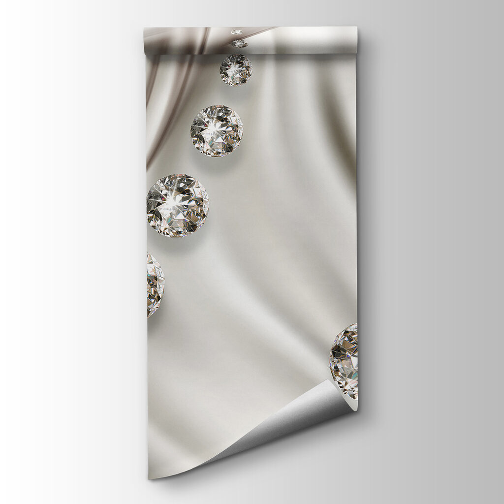 Group of diamonds on a white background