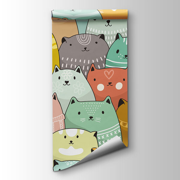 Group of cats in different colors