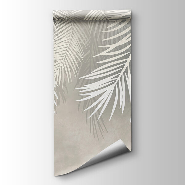 White leaves on a gray background