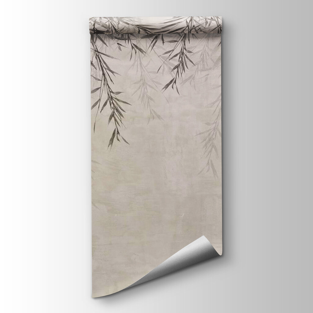 Delicate foliage on a serene background