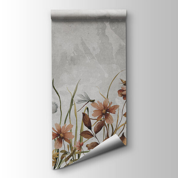 Painting of flowers and grass