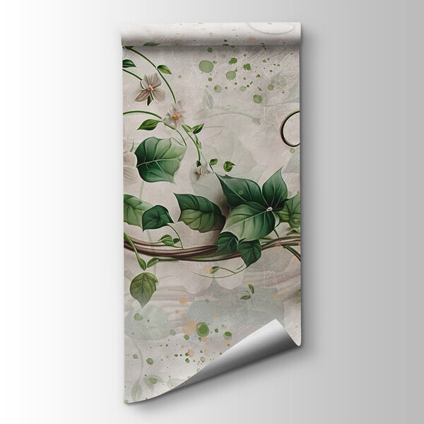 Painting of flowers and leaves