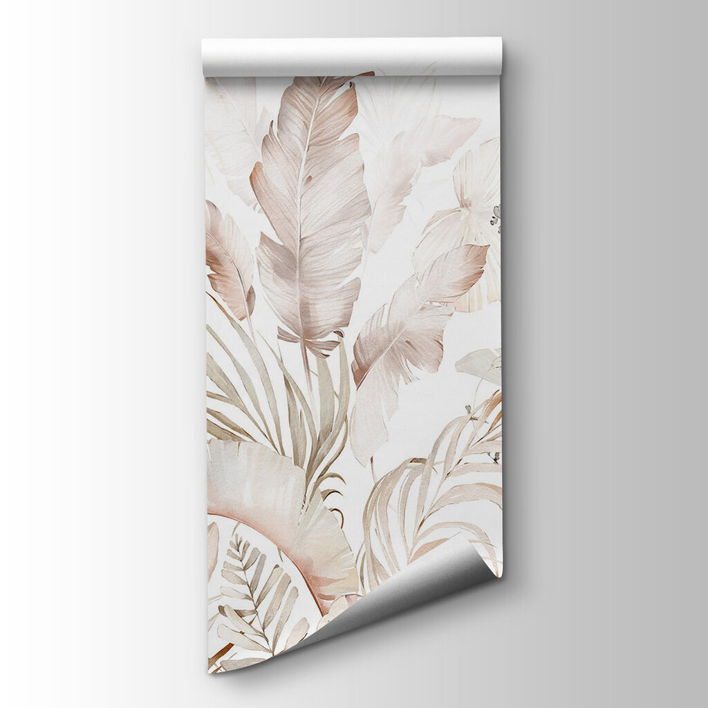 Elegant botanical elements in soft hues