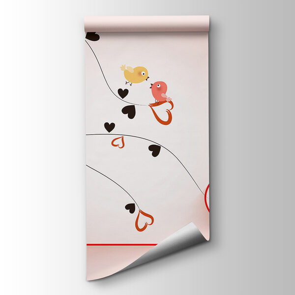 Tree with hearts and birds on it