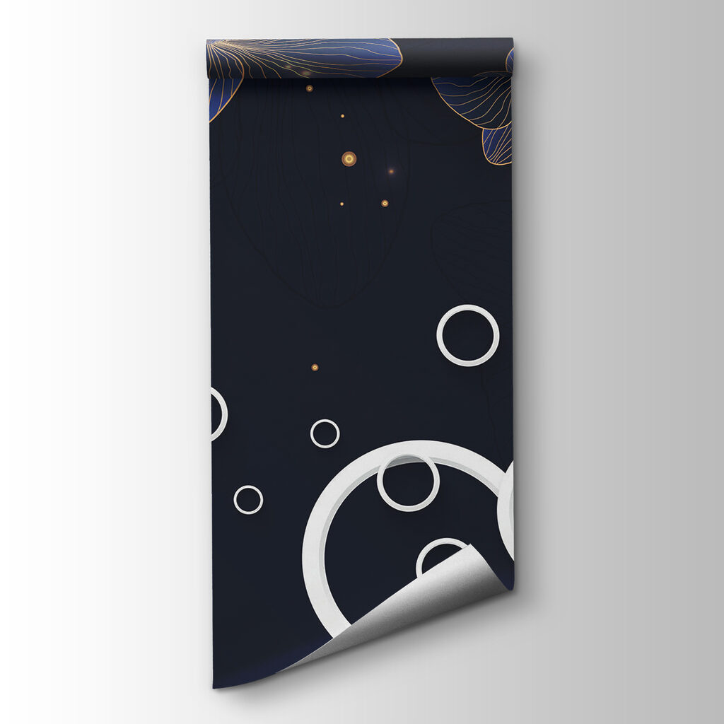 Floral patterns on a dark background