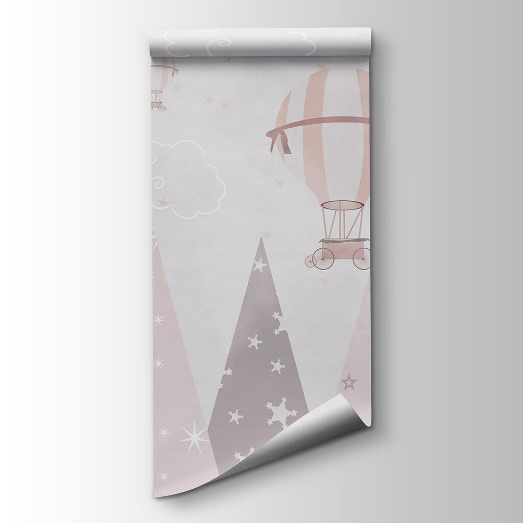 Pink and white hot air balloons Pink and white hot air balloons