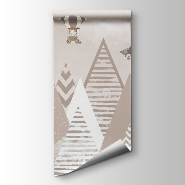 Wallpaper with mountains and airplanes Wallpaper with mountains and airplanes