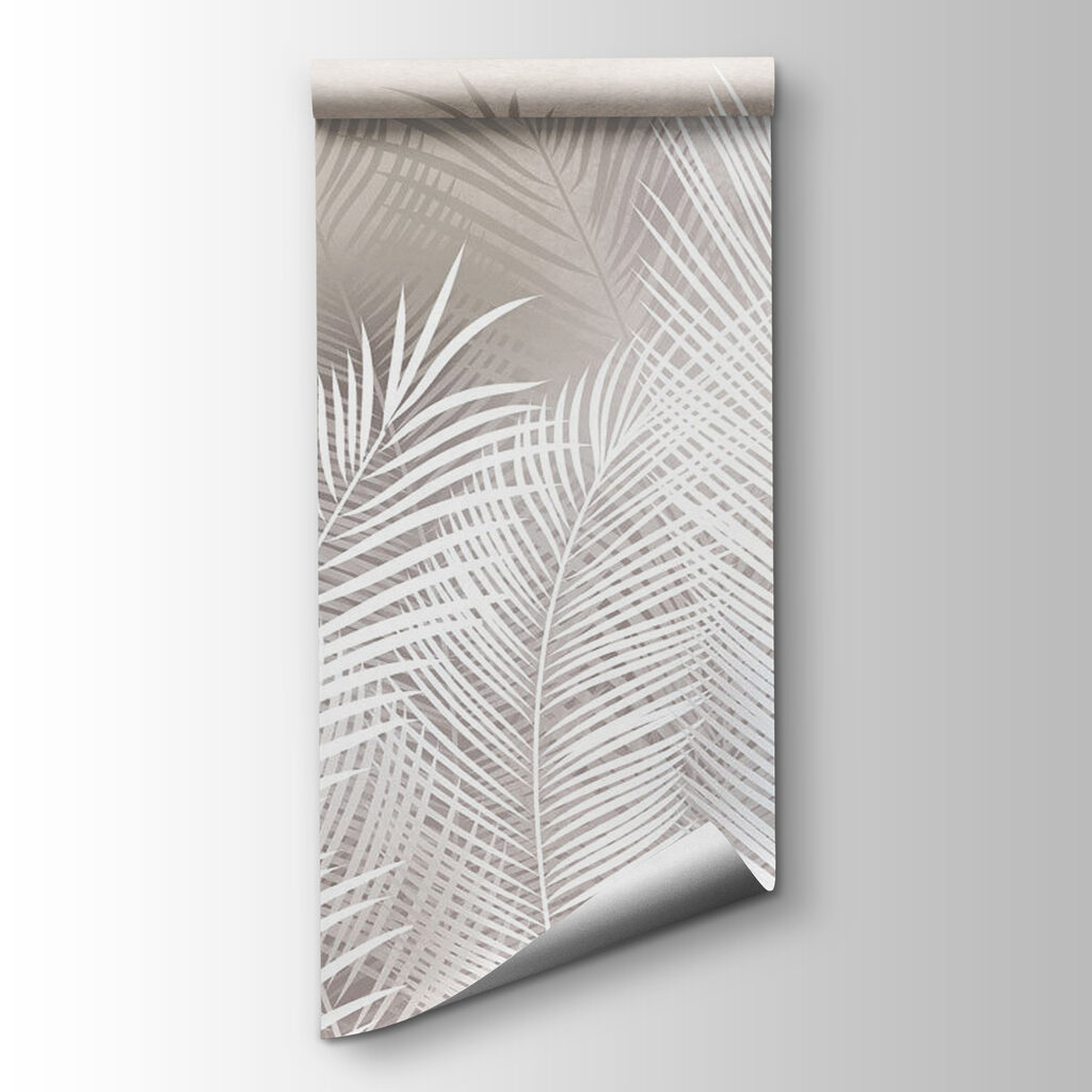 White feathers on a gray background