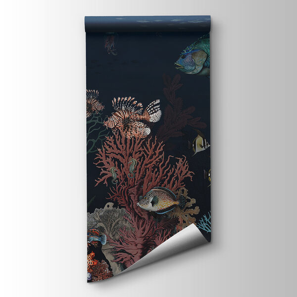 Sea life with fish and coral