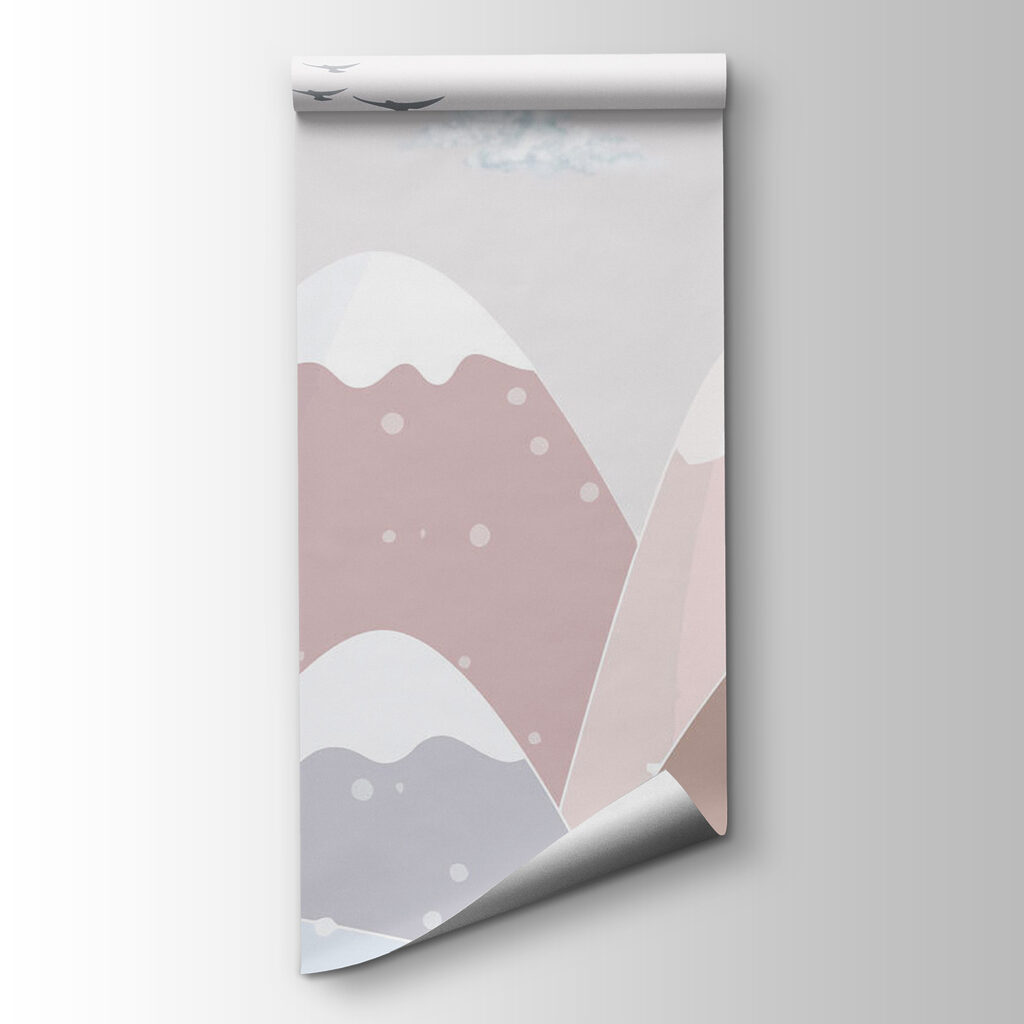 Hot air balloon flying over mountains