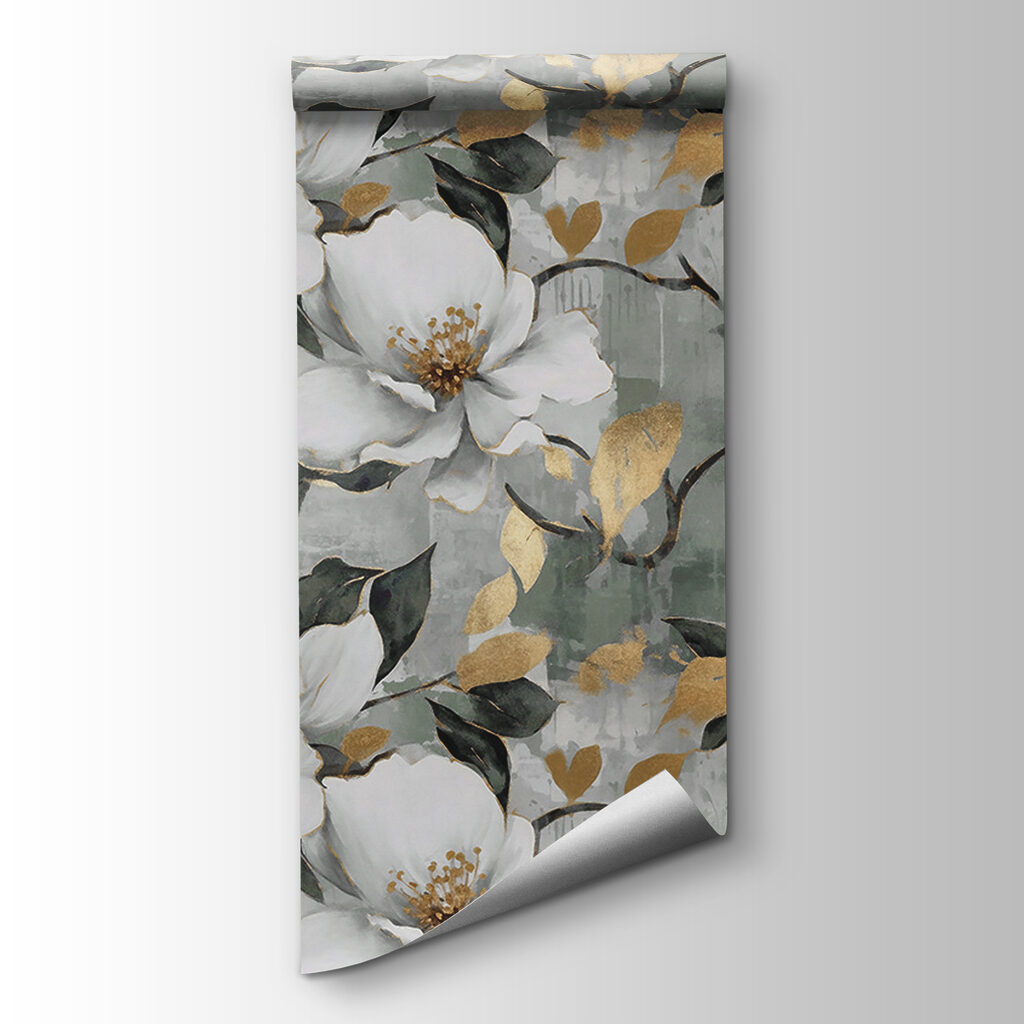 Delicate blooms against a muted background