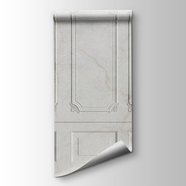 White wall with rectangular designs