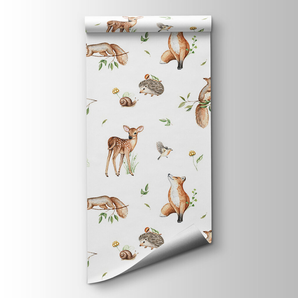 A pattern of animals and plants A pattern of animals and plants