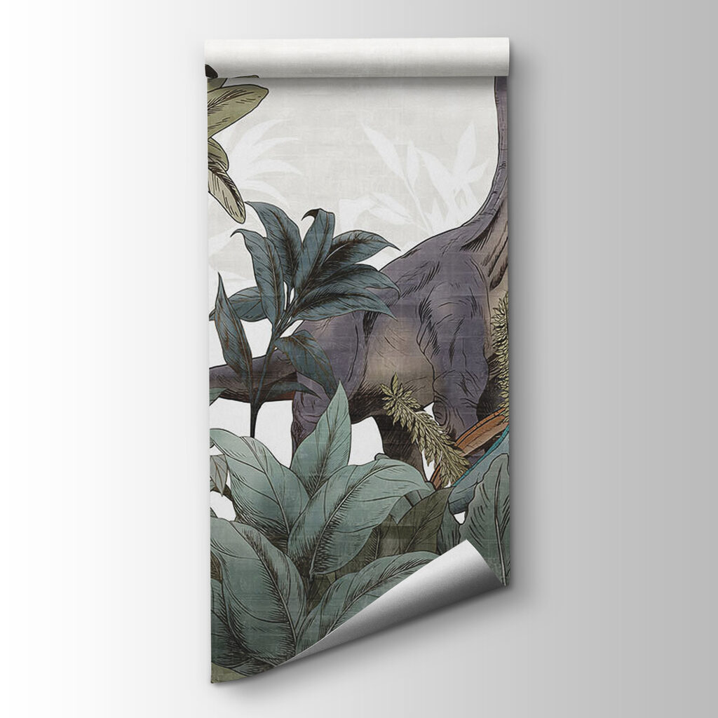 Group of dinosaurs in a jungle