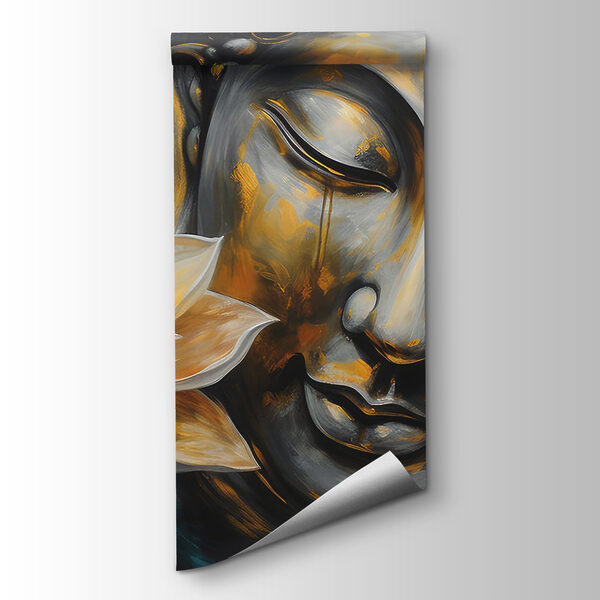 Painting of a face and a flower Painting of a face and a flower