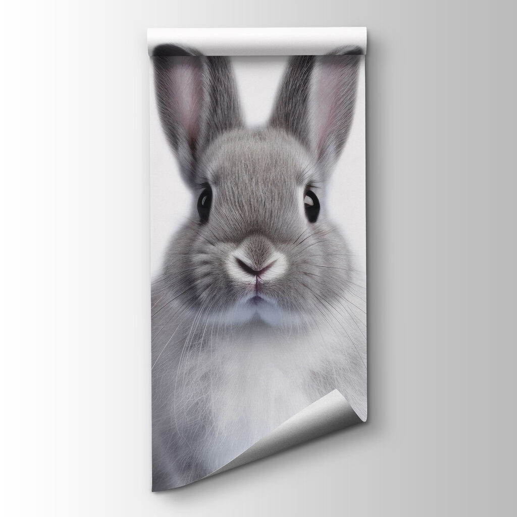 Cute rabbit with big expressive eyes