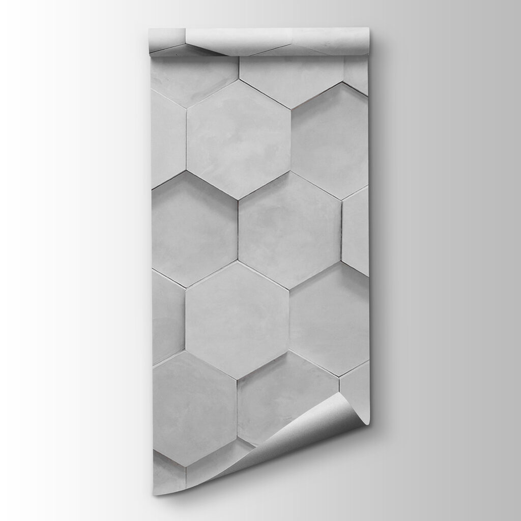 White hexagons on a wall White hexagons on a wall
