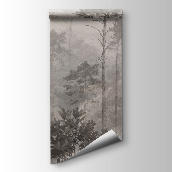 Forest with trees and mountains Forest with trees and mountains