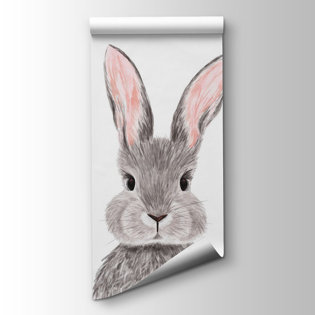 Adorable rabbit with soft fur