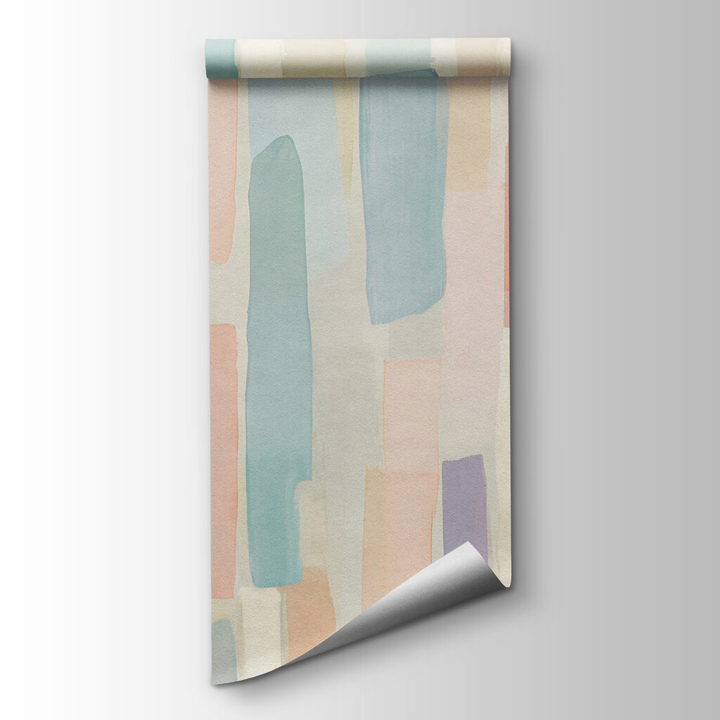 A colorful rectangular pattern on a white surface