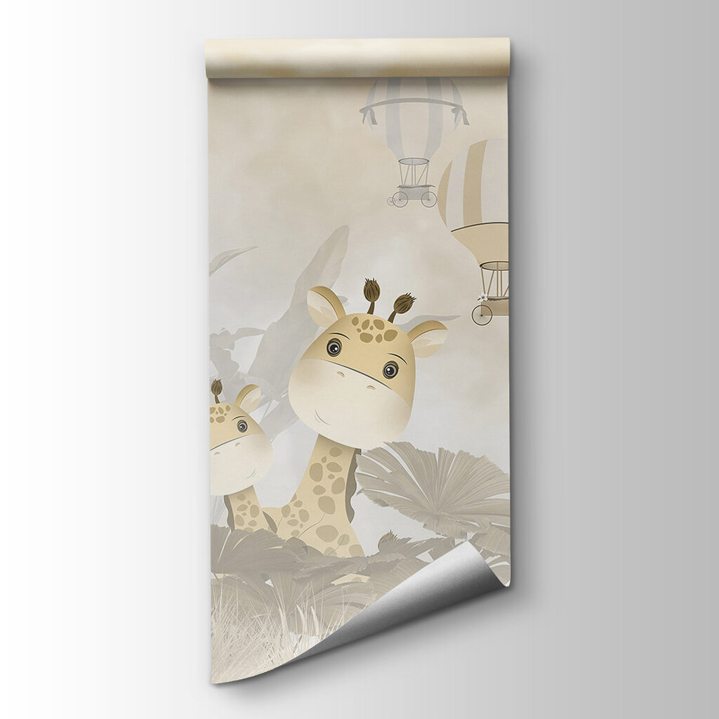 A cartoon of animals in the air A cartoon of animals in the air