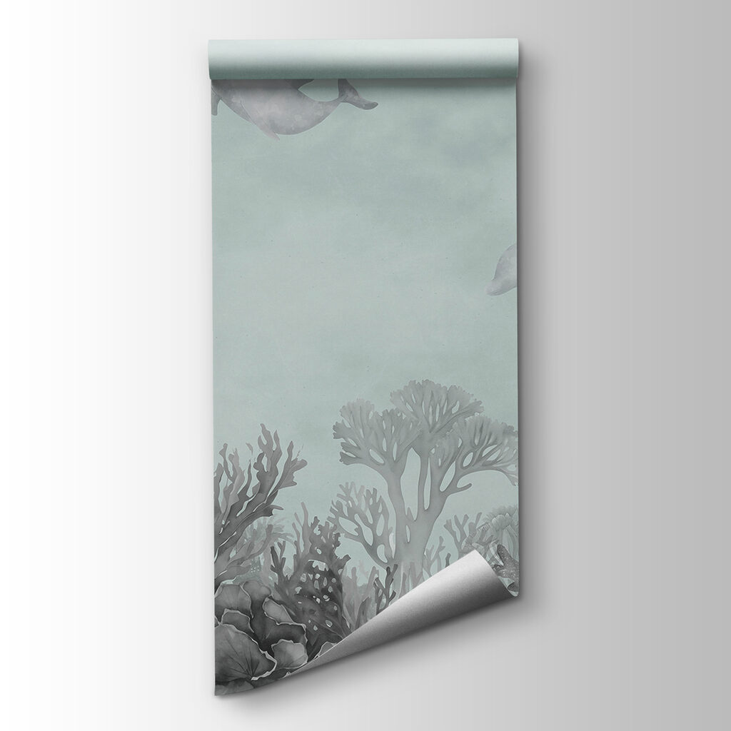 A group of dolphins swimming in the ocean