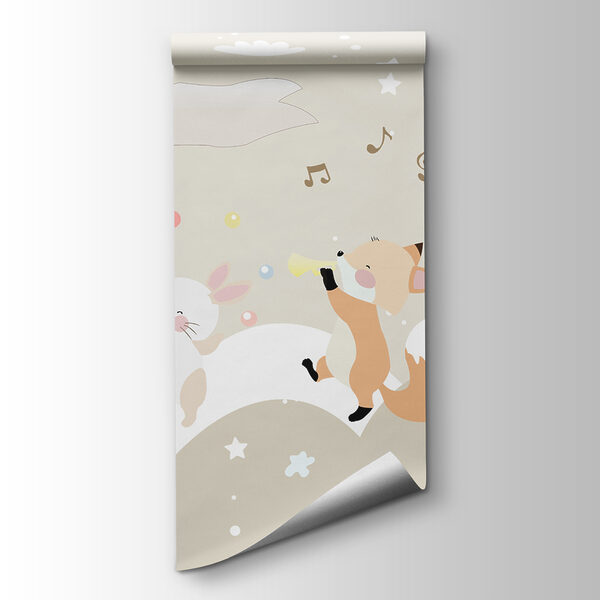 A cartoon animal playing music A cartoon animal playing music