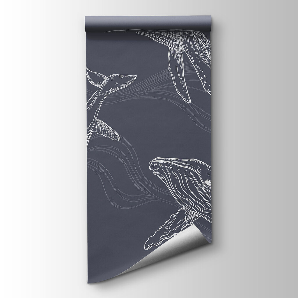 A group of whales swimming A group of whales swimming