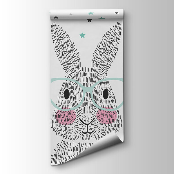 A rabbit wearing glasses