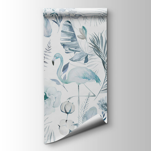 A pattern of flamingos and flowers A pattern of flamingos and flowers